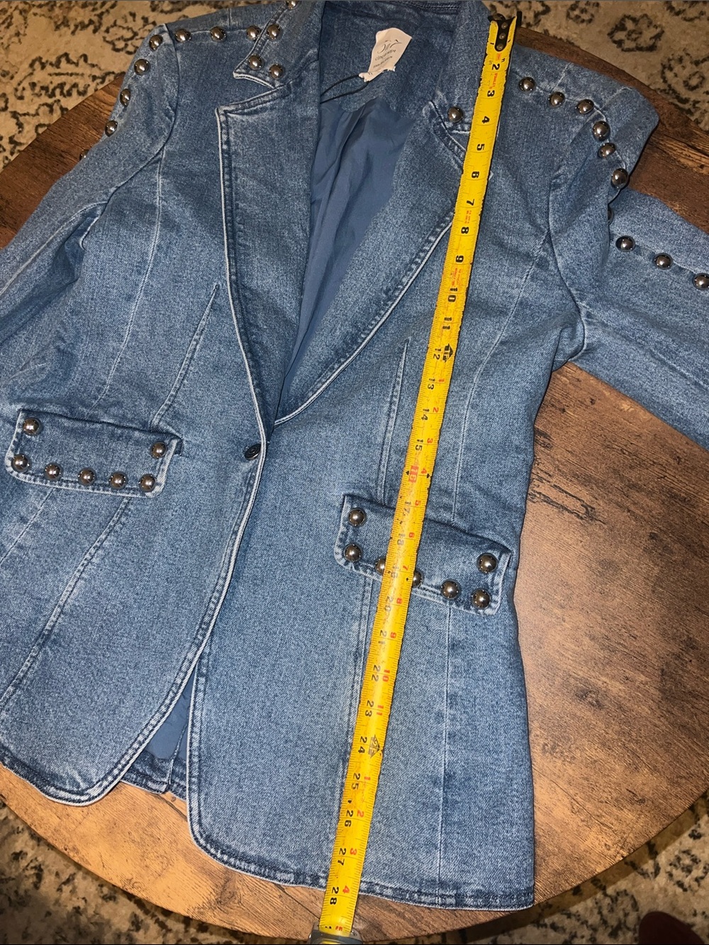 Cinq a Sept Milly Studded Denim Blazer - Picture 11 of 12